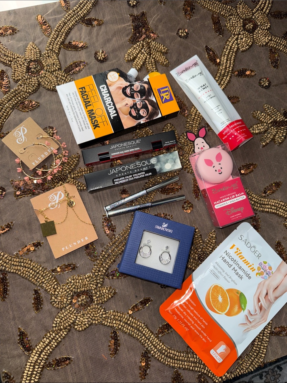 11 Mixed Swarovski Beauty & Jewelry Bundle - Pink, Black, Orange, Silver